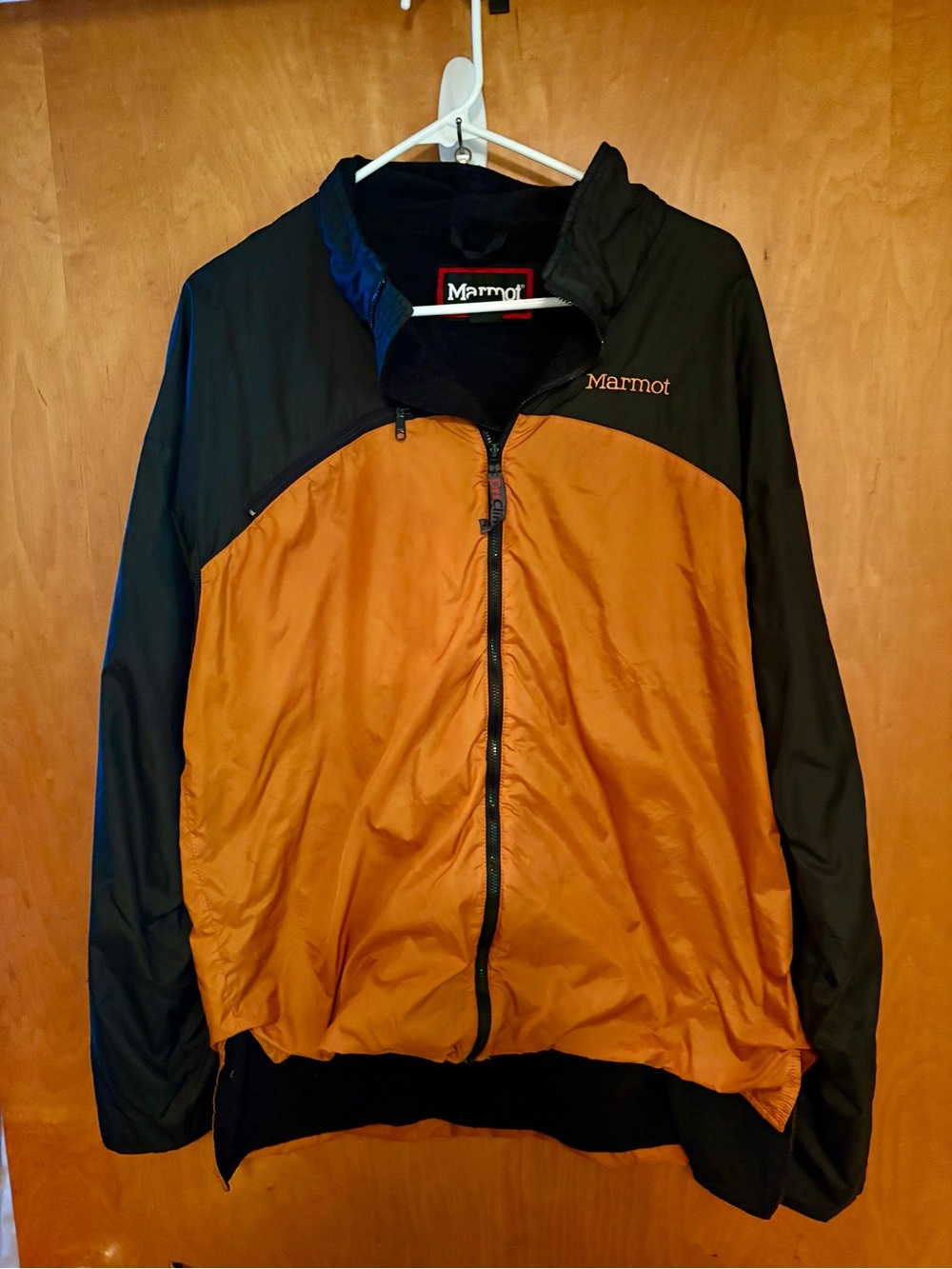 Marmot Men's Black and Orange Performance Rain Jacket Large Excellent Condition